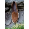 Yanko Traveler Belgian Loafer medium brown reverse kudu suede | Skolyx