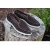 Yanko Traveler Belgian Loafer dark brown reverse kudu suede | Skolyx