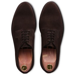 Skolyx plain toe derby in Dunkelbraun Wildleder | Skolyx