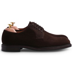 Skolyx plain toe derby in Dunkelbraun Wildleder | Skolyx