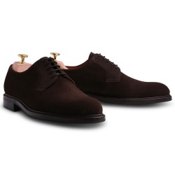 Skolyx plain toe derby in Dunkelbraun Wildleder | Skolyx