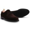 Skolyx plain toe derby in dark brown suede | Skolyx