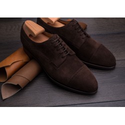 TLB Artista Peak Quarter Derby Dark Brown Suede | Skolyx