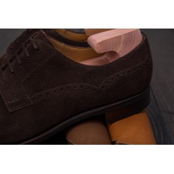 TLB Artista Peak Quarter Derby Dark Brown Suede | Skolyx