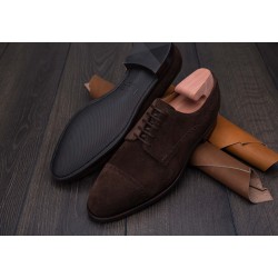 TLB Artista Peak Quarter Derby Dark Brown Suede | Skolyx