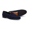 Yanko classic Belgian loafer navy reverse kudu suede