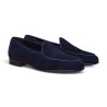 Yanko classic Belgian loafer navy reverse kudu suede