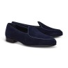 Yanko classic Belgian loafer navy reverse kudu suede