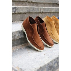 Yanko Traveler Shoes medium brown suede | Skolyx