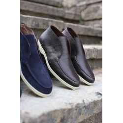 Yanko Traveler Shoes dark brown deerskin | Skolyx