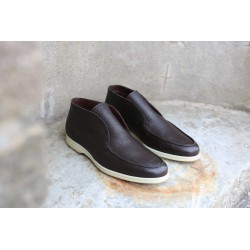 Yanko Traveler Shoes dark brown deerskin | Skolyx