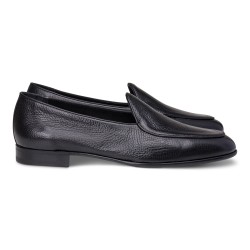 Yanko sorte classic Belgian loafers i hjorteskind | Skolyx