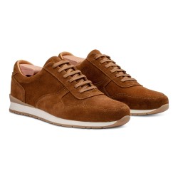 Skolyx premium-trainers i mellanbrun mocka | Skolyx