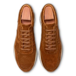 Skolyx premium-trainers i mellanbrun mocka | Skolyx