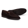 Yanko Traveler Belgian Loafer dark brown reverse kudu suede with dark sole