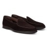 Yanko Traveler Belgian Loafer dark brown reverse kudu suede with dark sole