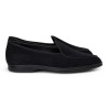 Yanko Traveler Belgian Loafer black reverse kudu suede with dark sole