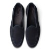 Yanko Traveler Belgian Loafer navy suede with dark sole