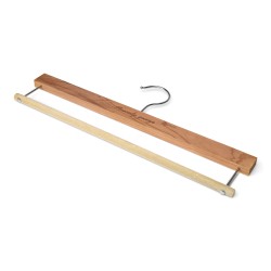 Premium pant hanger in cedar wood with engraving