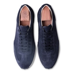 Skolyx Premium runners navy suede