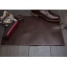 Dark brown leather carpet