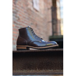 Midas x Skolyx x Dr. Sole Cap toe service boot dark brown pull-up