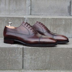 Cap toe balmoral oxford brunmelerad