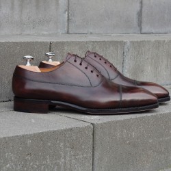 Cap toe balmoral oxford brunmelerad