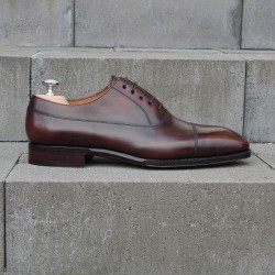 Cap toe balmoral oxford brown mix