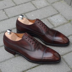 Cap toe balmoral oxford brown mix