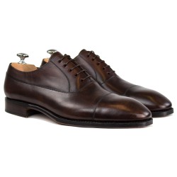 Cap toe balmoral oxford brown mix