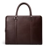 Leather briefcase dark brown