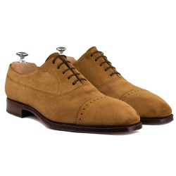 Brogued cap toe balmoral oxford ljusbrun mocka