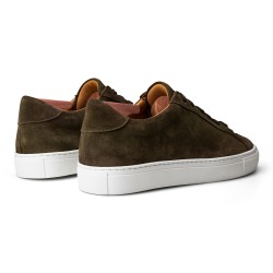 Skolyx Premium sneaker in Loden green suede