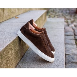 Skolyx Premium Sneaker aus dunkelbraunem Wildleder | Skolyx