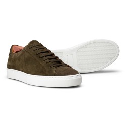 Skolyx Premium sneaker in Loden green suede