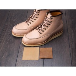 Midas x Skolyx x Dr. Sole Moc toe boot natural semi veg tan | Skolyx