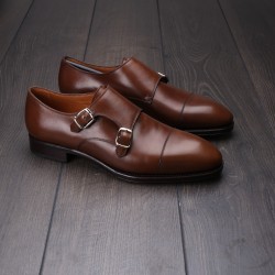 Skolyx double monk strap dark brown UK7 / EU41 - sample