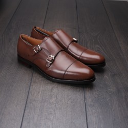 Skolyx double monk strap dark brown UK7 / EU41 - Seconds