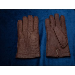 Skolyx gloves brown peccary cashmere lined | Skolyx