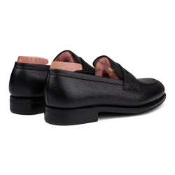 Skolyx penny loafer i sort grainlæder | Skolyx