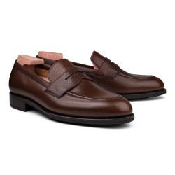 Skolyx penny loafer i brunt grain-lær | Skolyx