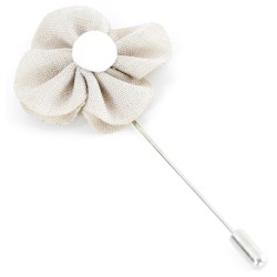 Lapel pin flower - beige