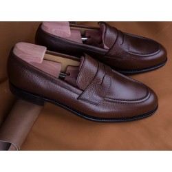 Skolyx penny loafer i brunt grain-lær | Skolyx