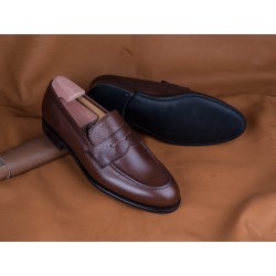 Skolyx penny loafer i brunt grain-lær | Skolyx