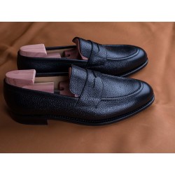 Skolyx penny loafer i sort grainlæder | Skolyx