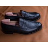 Skolyx penny loafer i sort grainlæder | Skolyx