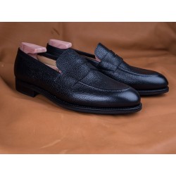 Skolyx penny loafer i sort grainlæder | Skolyx