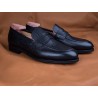 Skolyx penny loafer in black grain | Skolyx