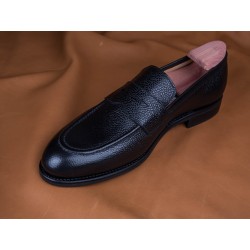 Skolyx penny loafer i sort grainlæder | Skolyx